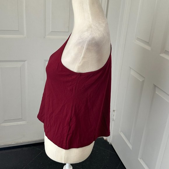NWT Nasty Gal Maroon One-Shoulder Top Size 10 US 14 UK - Picture 4 of 10